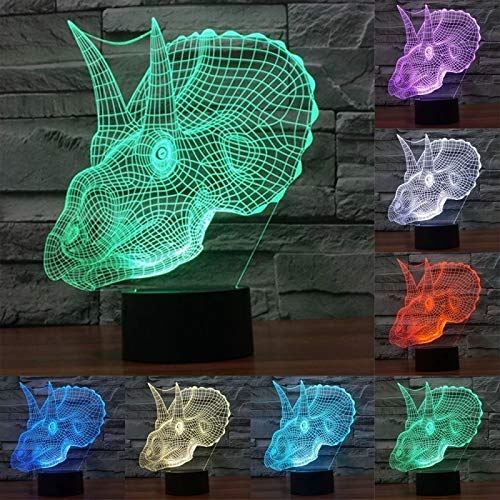 Lampe 3D Dinosaure Lumière LED Maison 7 Couleurs Tactile USB - YONIS