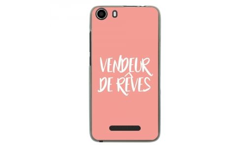 Coque souple pour Wiko Lenny 2 avec impression Motifs vendeur de rêves rose