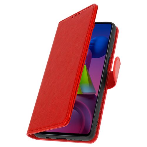 Étui pour Samsung Galaxy M51 Folio Intégrale Porte-carte Fonction Support Rouge
