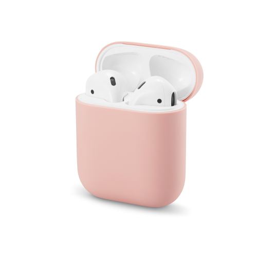 Coque en silicone WISETONY épais et souple antichoc pour Apple AirPods - Rose clair