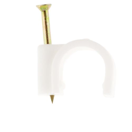 Zenitech Blanc - Lot De 100 Crochets De Fixation Ø14mm