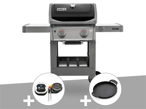 Barbecue gaz Weber Spirit II E-210 GBS + Thermomètre IGrill 3 + Plancha