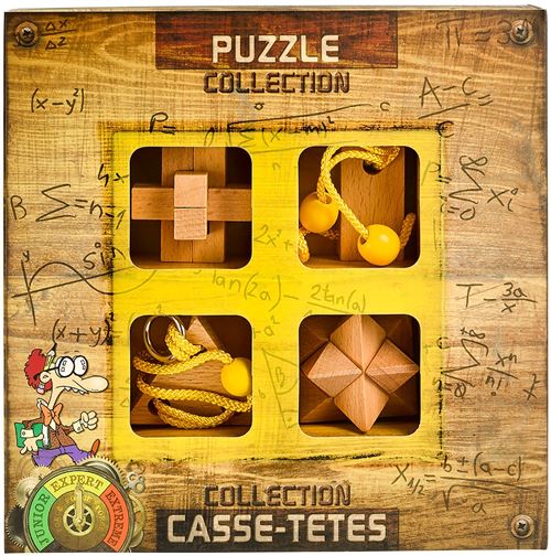 Eureka Junior * - 4 casse-têtes en bois dans la boîte - Puzzles123