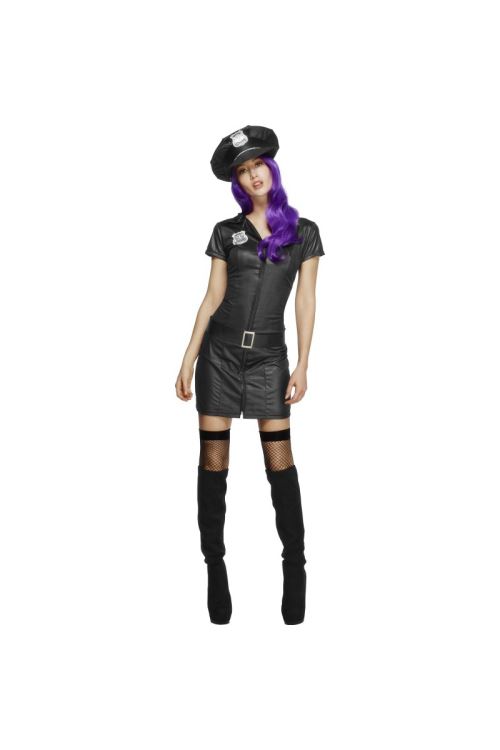 Déguisement policière sexy vinyle noir femme, achat de Déguisements adultes  sur VegaooPro, grossiste en déguisements