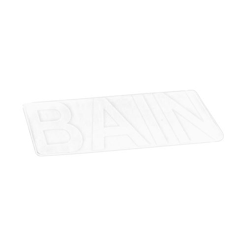 L3c Blanc Tapis De Bain Microfibre Relief "Bain" 45*75Cm Vitamine Douceur D'intérieur