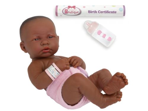 JC Toys La Newborn First Day - Poupée fille afro-américaine - 36 cm
