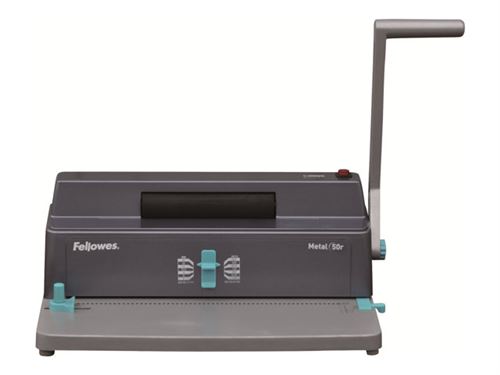 Fellowes Metal 50R - Machine à relier - fil métallique - diamètre max. : 50 mm - perforation : 12 feuilles - reliure : 450 feuilles