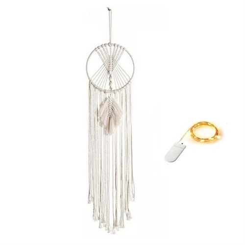 Non Communiqué Multi Attrape-Rêve Macramé Feuille Guirlande Led Capteur Dream Catcher