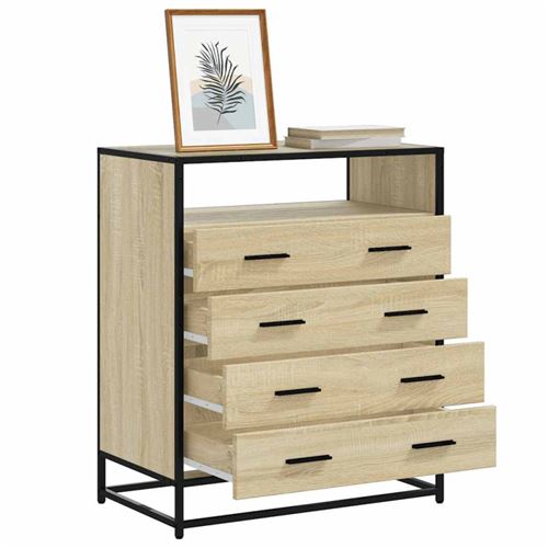 VIDAXL - Commode - 70x41x83,5 cm - Chêne Sonoma - Image 3