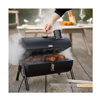 Barbecue portable Livoo fumoir Noir