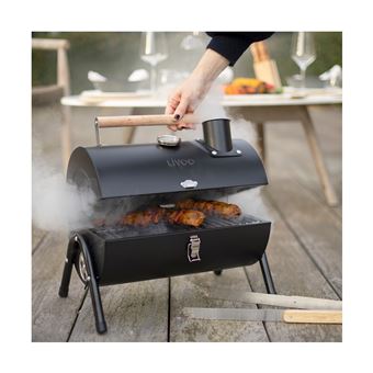 Barbecue portable Livoo fumoir Noir