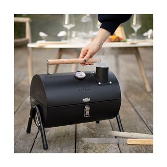 Barbecue portable Livoo fumoir Noir