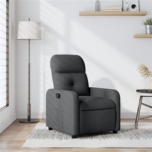 Vidaxl Gris Fauteuil Inclinable - Foncé Tissu - Image 3