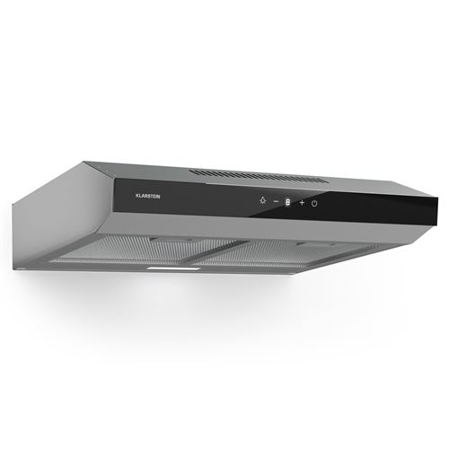 Hotte Aspirante Klarstein Contempo Neo Encastrée Extraction Et Recyclage Capacité D'Extraction 175 M³/H Sensecontrol Commande Tactile Intégrée Argent