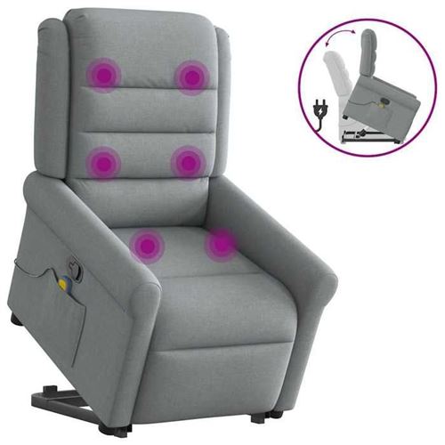 Non Communiqué Gris Vidaxl Fauteuil De Massage, Relaxation Tissu Clair