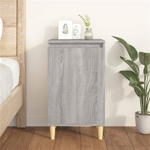 VIDAXL - Table de chevet - 40x35x70 cm - Gris - Image 2