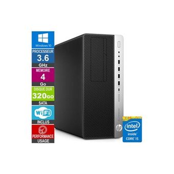 Pc hp elitedesk 800 g3 twr i5-6500 3. 60ghz 4go/320go wifi w10 - 1