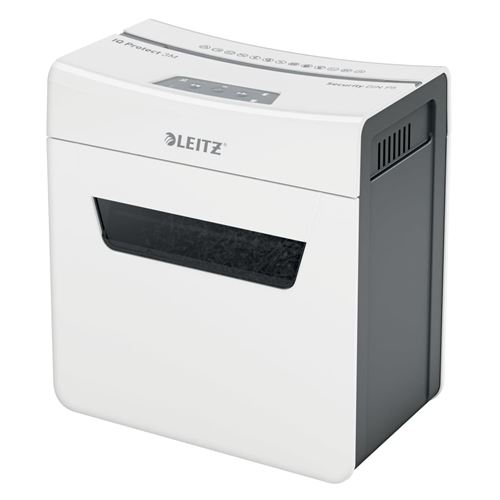 Leitz IQ 3M Protect Premium Destructeur de documents micro-découpage 10 l Nombre de pages (max.): 3 Niveau de sécurité 5 Détruit également les agrafes, les