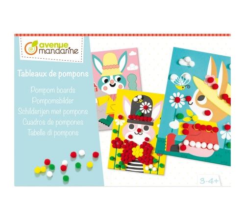Non Communiqué Kit Créatif Enfant - Tableaux De Pompons - 3 Pcs