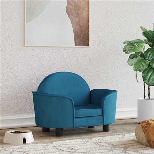 Meilleurs prix pour vidaXL Lit pour chien bleu 66x40x45 cm velours