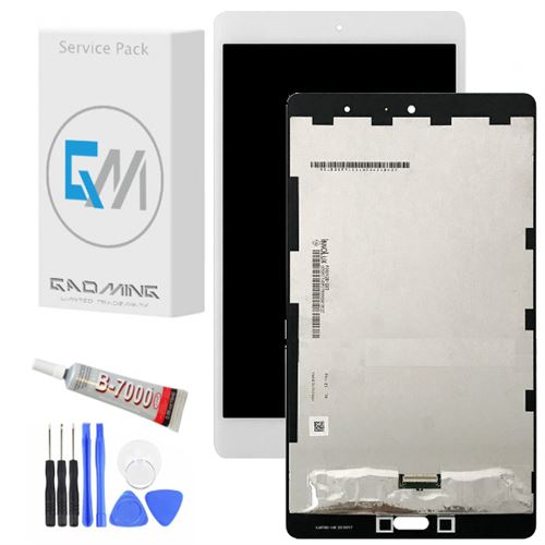 kit Gaoming - écran tactile et LCD assemblès pour HUAWEI MediaPad M3 Lite 8 Blanc avec lot d'outils et colle UV