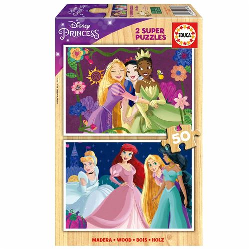 Educa Borras Educa Puzzle Bois 2 X 50 Pièces Disney Princess - Image 2