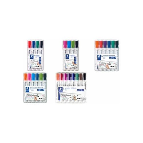 Non Communiqué Blanc Staedtler Marqueur Tableau 351 Lumocolor, Étui De 6