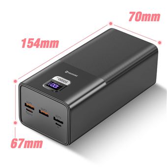 Batteria esterna 50000mAh, USB + USB-C 100W, Swissten Power Line