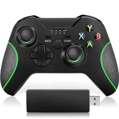 CarlyleMofan Manette de jeu améliorée sans fil pour Xbox One / One S / One X / One Elite / PS3 / Windows 10 Double vibration