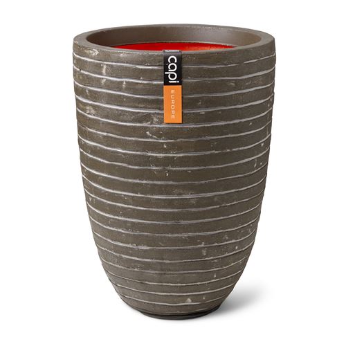 Capi Europe - Vase élégant bas Row NL - Vert olive - 46x58 - Pot de fleurs pour l'intérieur et l'extérieur - KRWG783