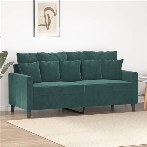 Non Communiqué Vert Vidaxl Canapé À 2 Places Foncé 140 Cm Velours359305
