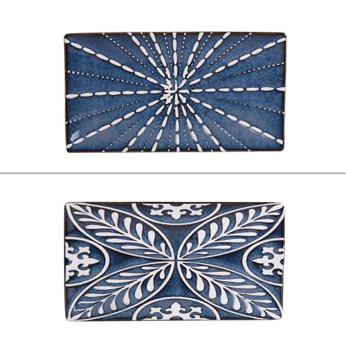 Non Communiqué Bleu Plat Makaha 28 Cm (1 Modèle Aléatoire) - Table Passion - Porcelaine