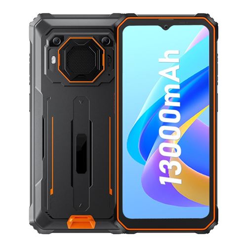 Smartphone 6GB+128GB IP68 IP69K MIL-STD-810H 6.56 Inch Android 13 13000mAh 4G NFC Orange YONIS