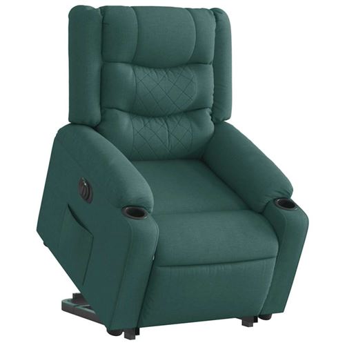 Non Communiqué Vert Fauteuil Inclinable Électrique Foncé Tissu