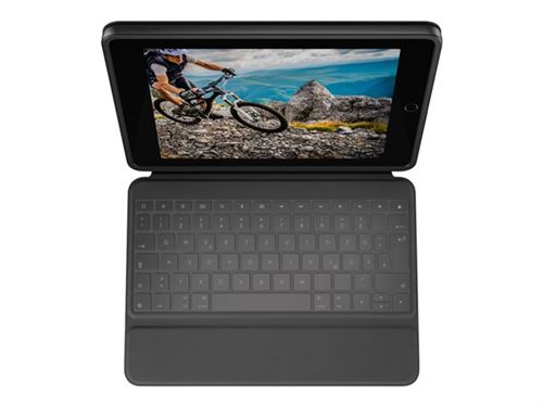 Logitech Rugged Folio - Clavier et étui - Apple Smart connector - Pan Nordic - pour Apple 10.2-inch iPad (7ème génération, 8ème génération, 9ème génération)