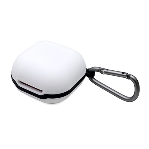 Coque en silicone anti-choc avec boucle anti-perte blanc pour votre Samsung Galaxy Buds Pro