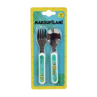 Set Couverts Bébé SOOJET - Cuillère Et Fourchette Inox 304 Avec Boîte Rangement, Apprentissage Autonomie