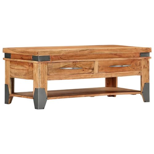 Non Communiqué Brun Vidaxl Salontafel 110X52x45 Cm Massief Acaciahout282751