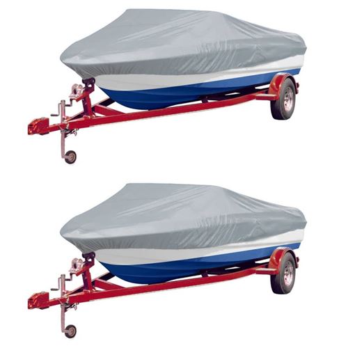 vidaXL Bootspersenninge 2 Stk. Grau Länge 488-564 cm Breite 239 cm