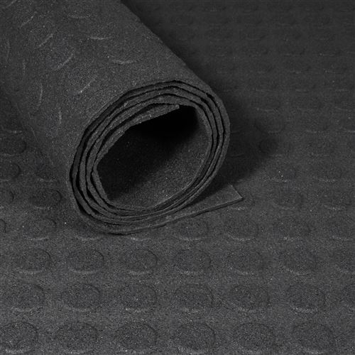 Tapis en caoutchouc recyclé en rouleau - Pastillé 3 mm - Largeur 120 cm