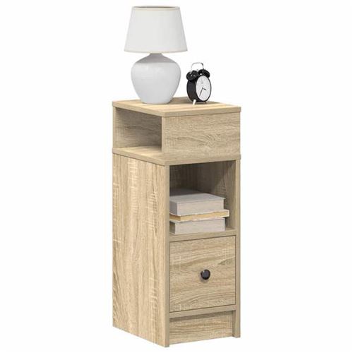 vidaXL Table de chevet avec tiroir chêne sonoma 25x31x66 cm, table d'appoint, armoire de lit, table d'appoint pour la 858618