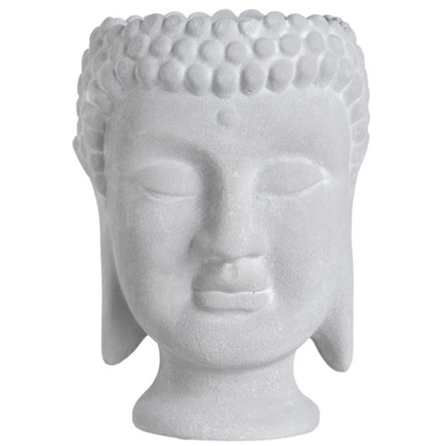 IXIA Cache pot Bouddha en céramique aspect béton 32 cm