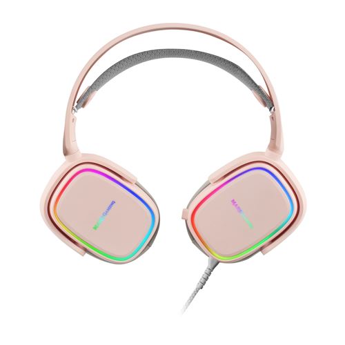 Casque Gamer RGB MHAXP Rose 53mm HiFi mic Amovible