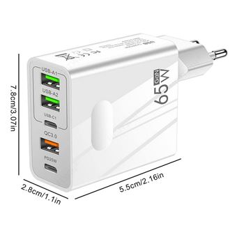 Chargeur Secteur 2000mA (Prise Murale) Avec Connecteur Micro USB Pour Wiko View 4 Ultra-Puissant Et Rapide 2000 MA En Toute Sécurité