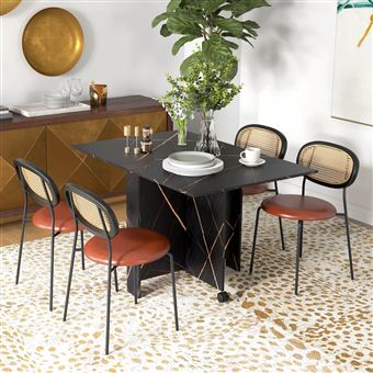 Table pliante de cuisine extensible salle à manger sur roulettes jusqu'à 6 personnes étagère intégrée, 6 roues, Gris | Leroy Merlin Table pliante de cuisine extensible salle à manger sur roulettes jusqu'à 6 personnes étagère intégrée, 6 roues, Gris | Leroy Merlin