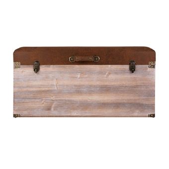 Banc Banquette Coffre En Acajou Massif – Style Antique – Siège Relevable – Neuf