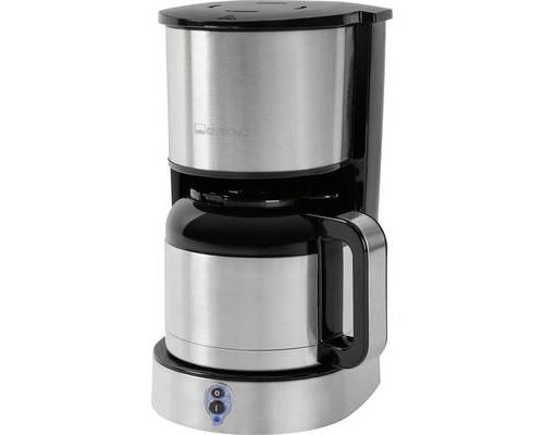 Clatronic KA 3756 Cafetière acier inoxydable, noir Nombre de tasse=8 verseuse thermofuge