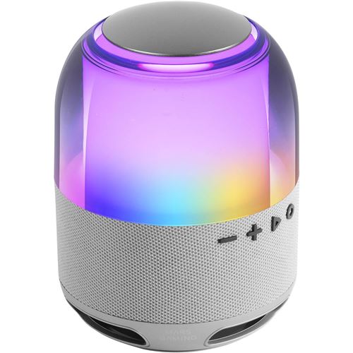 Mars Gaming MS-FLOW, Altavoz Portátil Bluetooth 15W, Iluminación Orbilight RGB 360°, Sonido Potente con Driver DeepBass 57mm, Altavoz Gaming Compacto con Bluetooth 5.3 y MicroSD, Altavoz en Negro,