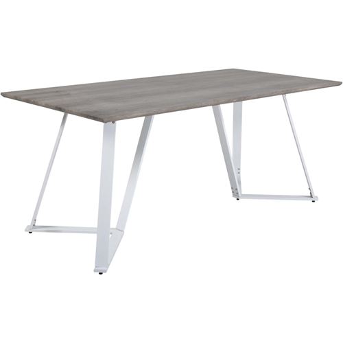 Non Communiqué Blanc Venture Home - Table De Repas En Mdf Et Acier Marina