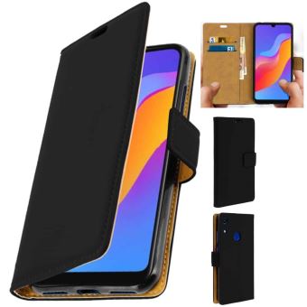 Coque Portefeuille Pour Huawei P30 Lite - Modèle 2019 - Noir Et Rouge - Avec Emplacements Cartes
